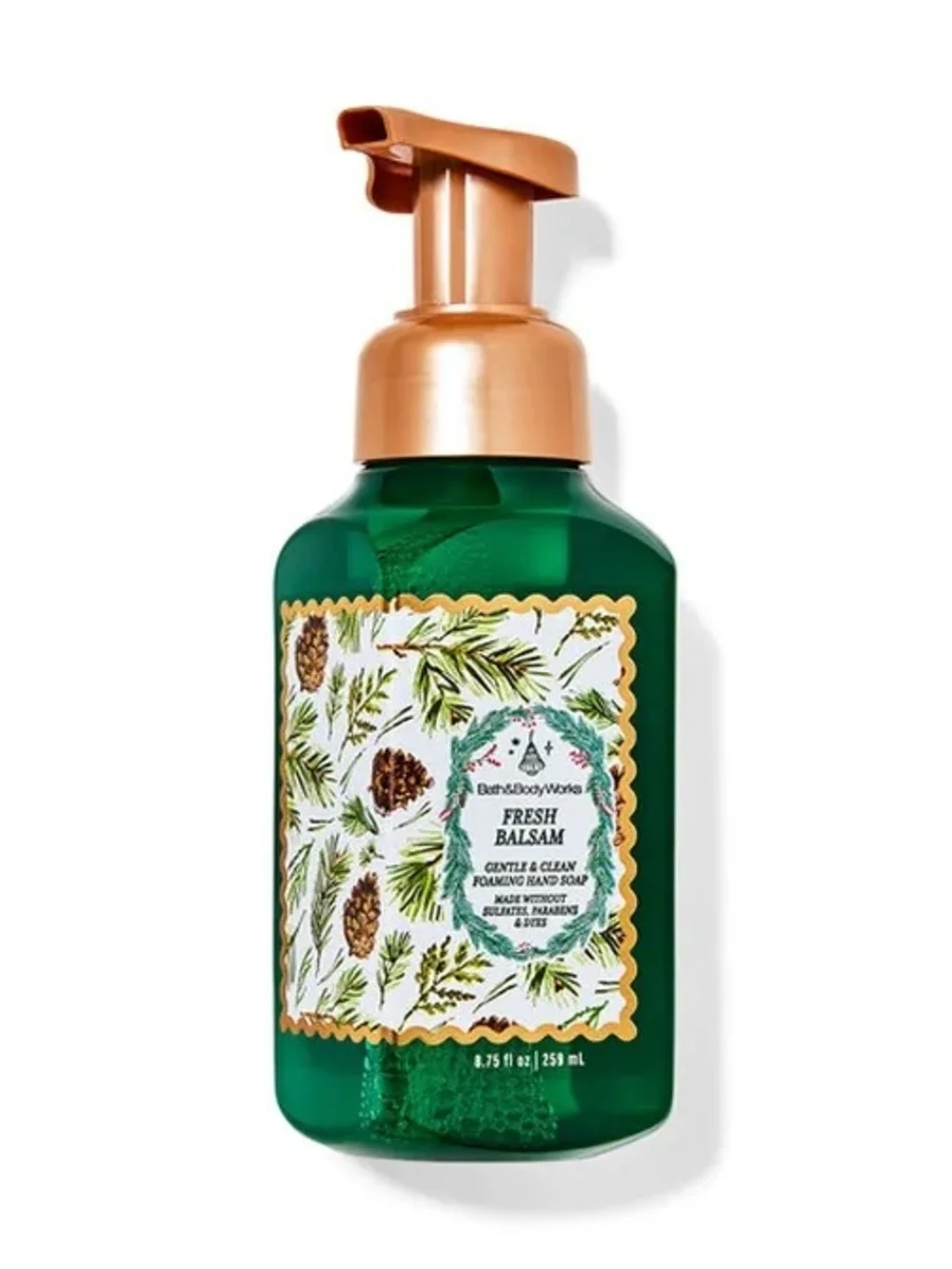 Bath & Body Works Fresh Balsam Foaming Hand Soap - Green & Copper